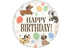 Foil balloon - "HAPPY BIRTHDAY" - Pawsome Party - 45 cm