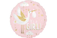 Foil Balloon - "It's a GIRL!" - Special Delivery - Pink - 45 cm