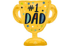 Foil Balloon - Shape - Trophy - "#1 DAD"