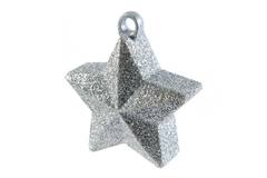 Balloon Weight Star Silver Glitter 170 g/6 oz
