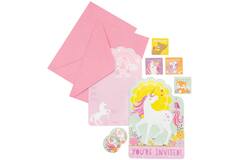 8 Invitations & Envelopes & Stickers Magical Unicorn Paper 10.7 x 15.8 cm