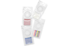 24 Spiral Candles With 12 Holders 6-Colour Assorted Height 6.3 cm