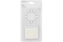 24 Spiral Candles With 12 Holders 6-Colour Assorted Height 6.3 cm