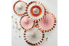 Fan Decorations - Floral - 5 P