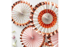 Fan Decorations - Floral - 5 P