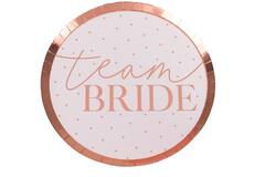 Rose Gold 'Team Bride' & blush plate