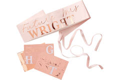Sash Blush Hen Girl With Stickers Paper / Foil 77 x 10 cm