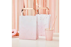 Rose Gold Foiled Pink Watercolour Party Bag