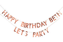 Rose Gold  Customisable Buntin