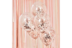 rose gold foil confetti filled balloons