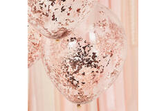 rose gold foil confetti filled balloons