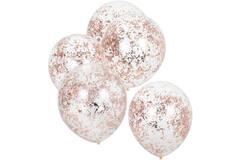 rose gold foil confetti filled balloons