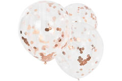 Giant Rose Gold and Blush confetti balloons