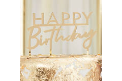 Gold Acrylic Cake Topper