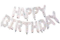 Balloon Bunting - Brights Confetti Clear Foil