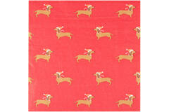 Napkin - Red - Festive Sausage Dog