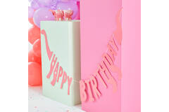 Bunting - Happy Birthday Dino Shaped