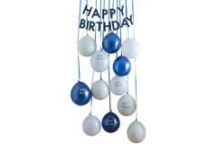 Balloon Door Kit - Happy Birthday - Blue