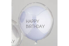 Balloon Bundle - Happy Birthday - Double Stuffed - Blue