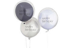 Balloon Bundle - Happy Birthday - Double Stuffed - Blue