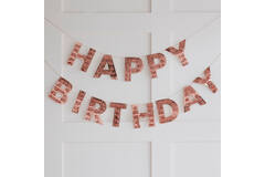 Bunting - Happy Birthday Fringe - Rose Gold