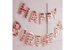 Bunting - Happy Birthday Fringe - Rose Gold
