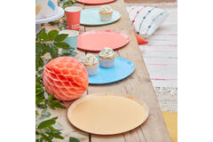 Eco Paper Plates - Happy Birthday Rim - Mixed Colours