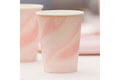 Eco Paper Cups - Marble - Pink