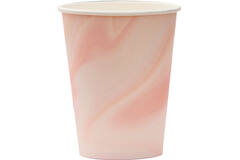 Eco Paper Cups - Marble - Pink