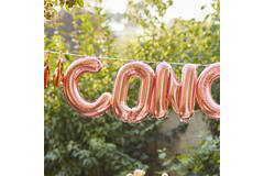 Balloon Bunting - Congrats with PET Tassels - Rose Gold