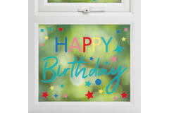 Window Sticker - Happy Birthday - Brights