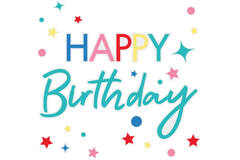 Window Sticker - Happy Birthday - Brights