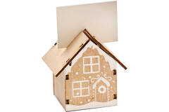 Place Card Holder - Wooden House Place Card Holder