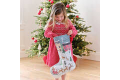 Cotton Stocking - Christmas Scene