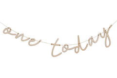 'One Today' Wooden Bunting