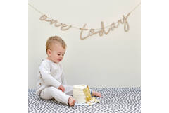'One Today' Wooden Bunting