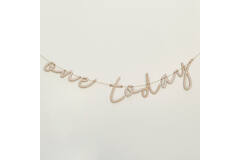 'One Today' Wooden Bunting