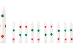 Set of Candles Light of Life & Birthday Candles Symbols 11 Pieces Height 8 / 13.5 cm