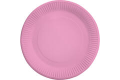 8 Plates New Pink Round Paper 23 cm