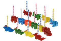 Set of Candles Carrier & Spiral Candles Assorted 24.5 x 8.5 cm