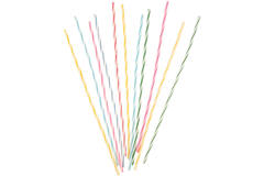 24 Spiral Candles Jackstraws Height 18 cm