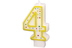 Numeral Candle 4 Height 7.3 cm