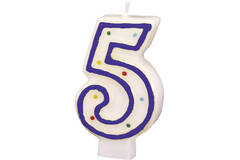 Numeral Candle 5 Height 7.3 cm