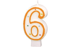 Numeral Candle 6 Height 7.3 cm
