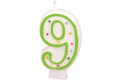Numeral Candle 9 Height 7.3 cm