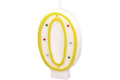 Numeral Candle 0 Height 7.3 cm