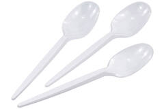 25 Spoons white Plastic
