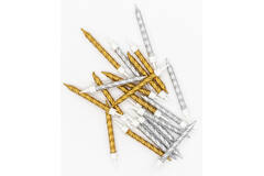 10 Spiral Candles Gold / Silver Height 6.3 cm