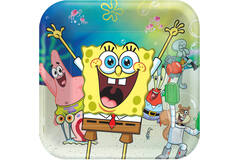 8 Plates SpongeBob Squared Paper 23 x 23 cm