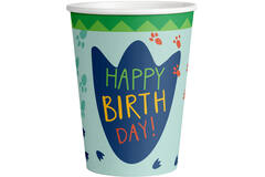 8 Paper Cups Dino-Mite Paper  250 ml